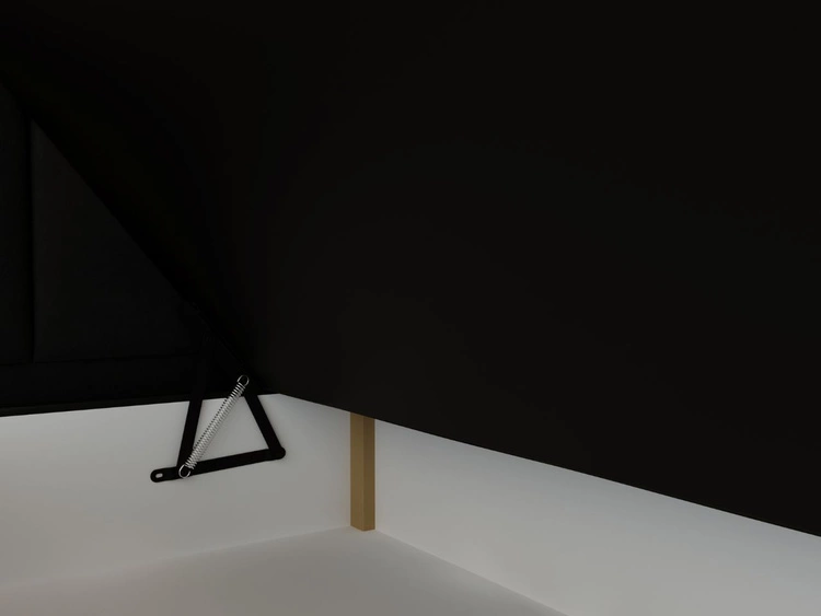 Boxspringbett mit Bettkasten 140x200 Cloud Schwarz