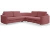 Ecksofa L-Form Links mit Schlaffunktion und Bettkasten Limon Rot