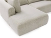 Ecksofa L-Form mit Schlaffunktion und Bettkasten Savana Bis Hellbeige