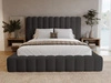 Polsterbett mit Bettkasten und Lattenrost 160x200 Rotto Schwarz