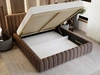 Polsterbett mit Bettkasten und Lattenrost 180x200 Bliss Braun