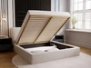 Polsterbett mit Bettkasten und Lattenrost 140x200 Monaco Beige