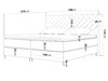 Boxspringbett mit Bettkasten 140x200 Bergamo Braun