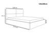 Polsterbett mit Bettkasten und Lattenrost 120x200 Marad Grau