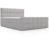 Boxspringbett mit Bettkasten 160x200 Bouclé-Stoff Alicante Grau