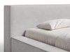Polsterbett mit Bettkasten und Lattenrost 140x200 Mali Grau