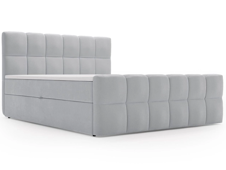 Boxspringbett mit Bettkasten 160x200 Alicante Grau