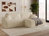 Ecksofa L-Form mit Schlaffunktion und Bettkasten Serene Rechts Beige