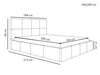 Polsterbett mit Bettkasten und Lattenrost 160x200 Malo Hellgrau