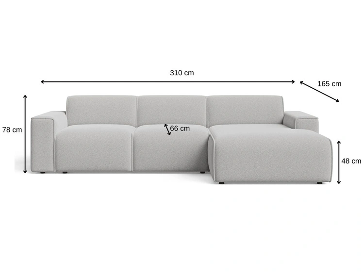 Ecksofa L-Form Links Lavia Hellbeige