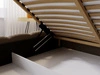 Polsterbett mit Bettkasten und Lattenrost 140x200 Cloud Bouclé-Stoff Braun