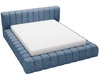 Polsterbett mit Bettkasten und Lattenrost 160x200 Italia Blau