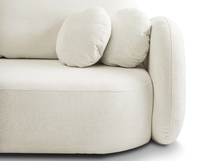 Schlafsofa mit Bettfunktion und Bettkasten Oreo Creme