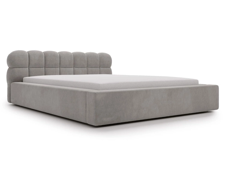Polsterbett mit Bettkasten und Lattenrost 120x200 Plaza Grau