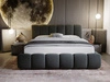Polsterbett Ohne Bettkasten mit Lattenrost 120x200 Cloud Dunkelgrau
