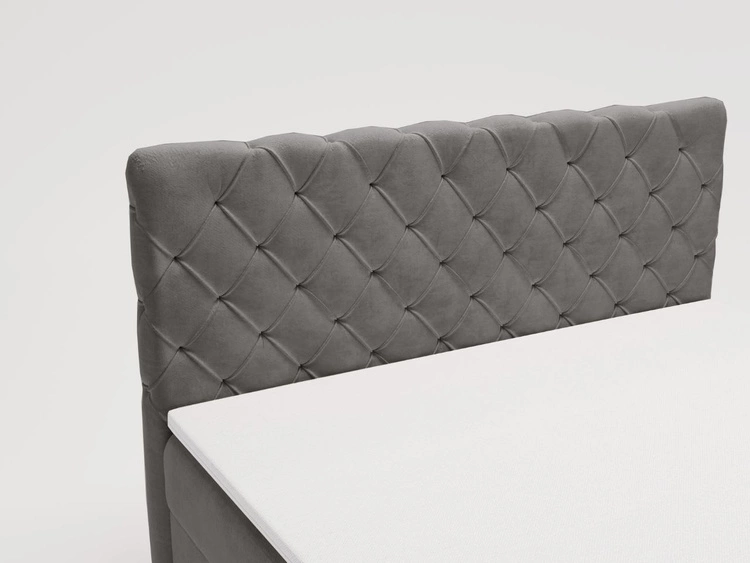 Boxspringbett mit Bettkasten 120x200 Lunaris Dunkelgrau
