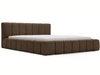 Polsterbett mit Bettkasten und Lattenrost 160x200 Split Braun
