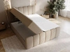 Boxspringbett mit Bettkasten 180x200 Bouclé-Stoff Cloud Braun