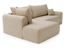 Ecksofa L-Form mit Schlaffunktion und Bettkasten Savana Bis Beige 