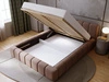 Polsterbett mit Bettkasten und Lattenrost 180x200 Orio Braun