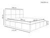 Polsterbett mit Bettkasten und Lattenrost 140x200 Malo Beige
