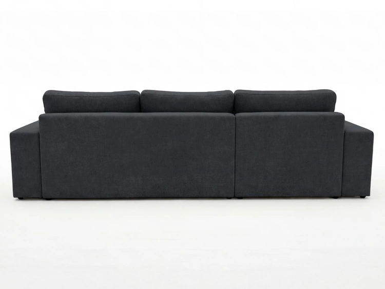 Ecksofa L-Form fürs Wohnzimmer Nesto Links Schwarz