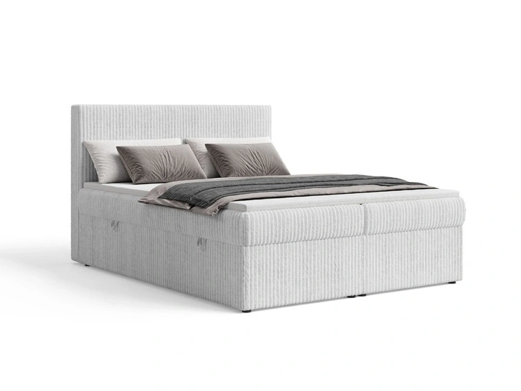 Boxspringbett mit Bettkasten 200X200 Brisa Grau