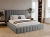 Polsterbett mit Bettkasten und Lattenrost 140x200 Rotto Grau