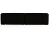Ecksofa L-Form Rechts Moderne Cord Ecksofa Landi Schwarz