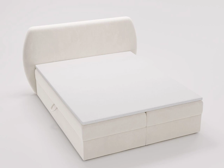 Boxspringbett mit Bettkasten 160x200 Bogota Creme