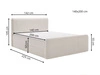 Boxspringbett mit Bettkasten 140x200 Osteno Dunkelblau