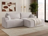 Ecksofa L-Form mit Schlaffunktion und Bettkasten Serene Rechts Grau
