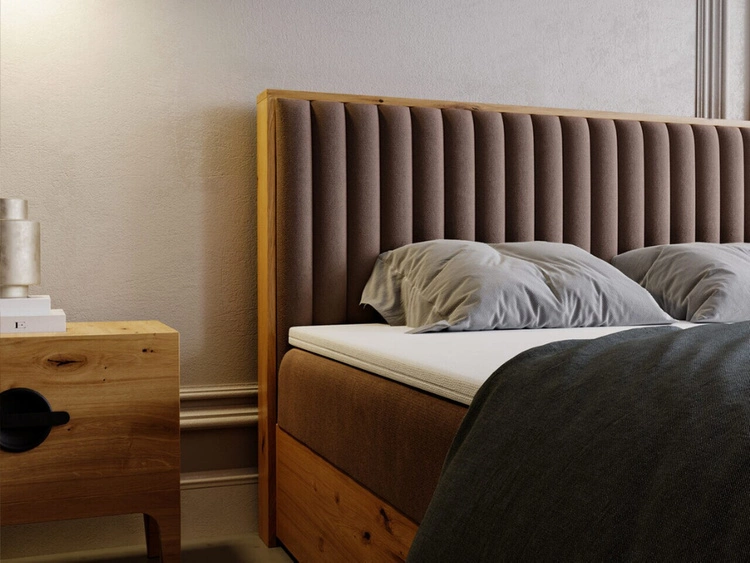Boxspringbett mit Bettkasten 160x200 Forest Braun