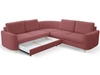 Ecksofa L-Form Rechts mit Schlaffunktion und Bettkasten Limon Rot