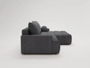 Ecksofa L-Form mit Schlaffunktion und Bettkasten Havi Rechts Graphit