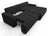 Ecksofa L-Form mit Schlaffunktion und Bettkasten Tulio Rechts Schwarz
