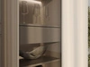 Vitrinenschrank mit Led Deo 166 cm Kaschmir