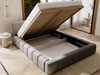 Polsterbett mit Bettkasten und Lattenrost 180x200 Split Grau