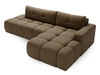 Ecksofa L-Form Rechts mit Schlaffunktion und Bettkasten Montero Braun