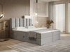 Boxspringbett mit Bettkasten 160x200 Cascada Grau