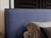 Polsterbett mit Bettkasten und Lattenrost 200x200 Monaco Blau
