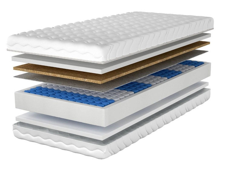Taschenfederkernmatratze mit Kokosmatte und Polyurethanschaum Dormitorio 180x200