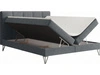 Boxspringbett mit Bettkasten 120x200 Vendi grau