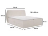 Boxspringbett mit Bettkasten 180x200 Bogota Hellgrau