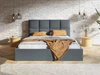 Polsterbett mit Bettkasten und Lattenrost 120x200 Malo Dunkelgrau