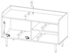 TV-Lowboard mit Türe 100 cm Vasa Braun