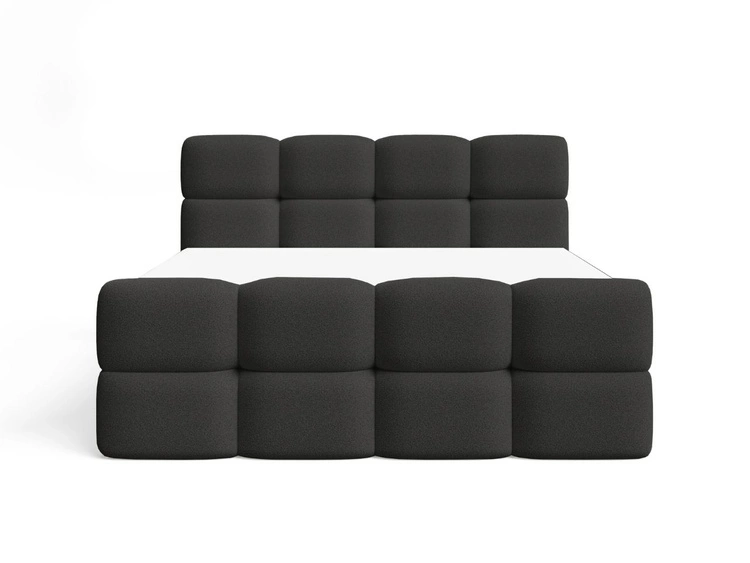Boxspringbett mit Bettkasten 180x200 Rivon Schwarz