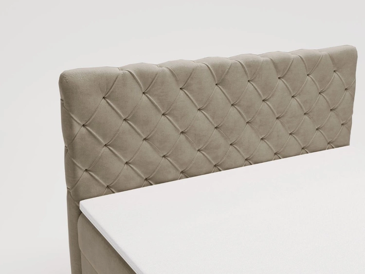 Boxspringbett mit Bettkasten 160x200 Lunaris Hellbraun