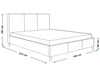 Polsterbett mit Lattenrost 140x200 Trio Dunkelblau