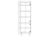 Vitrinenschrank 60 cm Vasa Braun